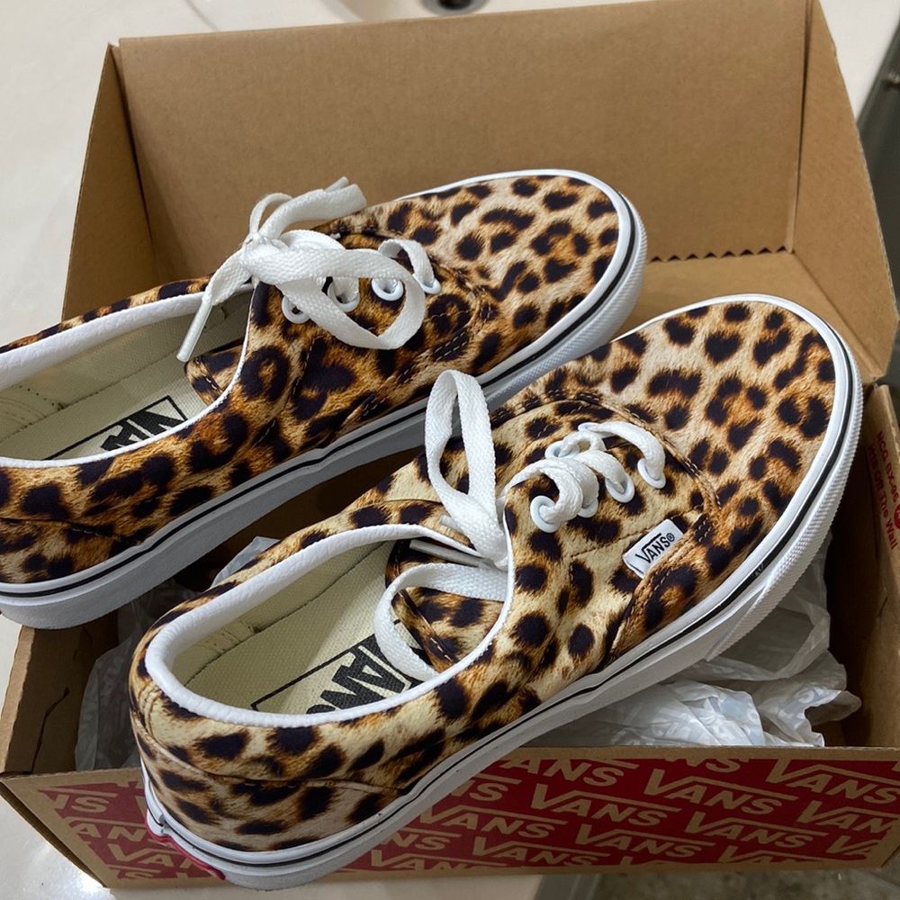 Excellent condition cheetah print vans
